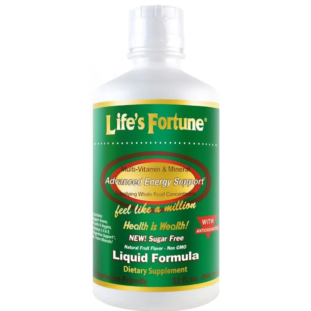 Life's Fortune Whole Food Multivitamin Liquid, Natural Energy Source