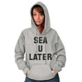 thumbnail image 3 of Funny Beach Lover Sea You Ocean Vibes Unisex Plus Fleece Graphic Hoodie Brisco Brands 3X, 3 of 5