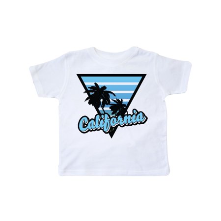 

Inktastic California with Triangle and Palm Trees in Blue Gift Toddler Boy or Toddler Girl T-Shirt