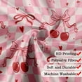 thumbnail image 6 of Bow Cherry Shower Curtain Pink Bathroom Shower Curtain Valentines Day Shower Curtain Cute Romantic Bathtub Decor with Hooks, Gifts For Christmas/Birthday/Holiday/House Warming/Valentine Day, 6 of 8