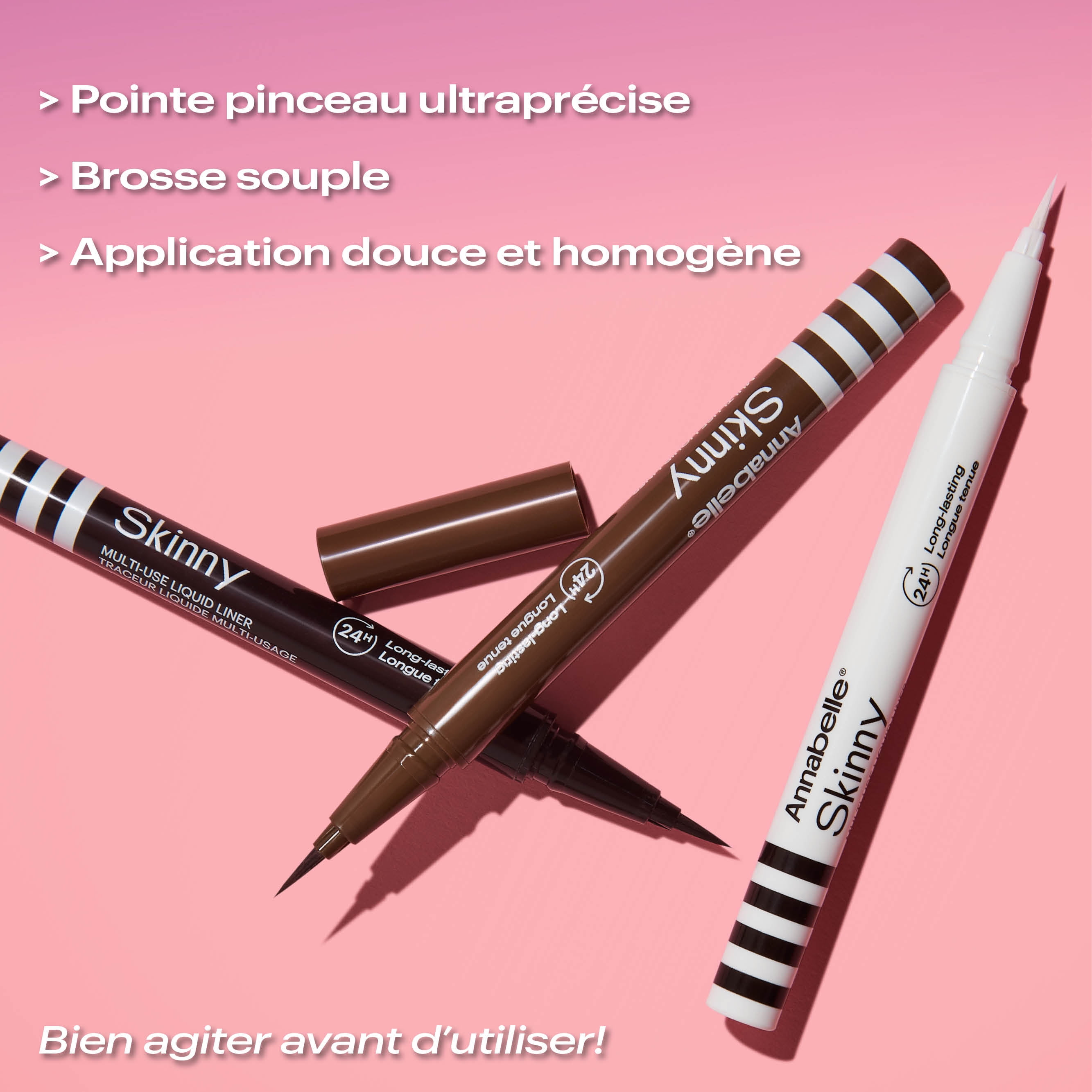 Annabelle Skinny Multi-Use Liquid Liner Traceur multi-usage yeux & corps, longue tenue.