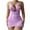 Purple, variant on Chain Ruched Bodycon Mesh Sheer Halter Outfits Mini Lingerie Dress Set with Thong 2 Piece Pink M