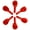 Red, variant on National Artcraft Skull-Shaped Plastic Ornaments for Ceramic Trees - 25/Pk (Red)
