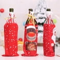 thumbnail image 3 of Fundas para botellas de vino festivas para mesa de comedor navideña, fundas de vino de fibra de poliéster de ajuste universal para la mayoría de botellas estándar, decoración para fiestas navideñas y, 3 of 5