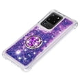 thumbnail image 4 of Funda para Samsung Galaxy S20 Ultra 5G con Brillo Líquido Flotante, Purpurina, Parachoques y Anillo Giratorio Soporte, 4 of 5