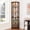 Cherry + MDF+glass, variant on Lighted Corner Curio Cabinet - Display Case for Living Room, Antique Collectibles, Wine & Bar Glass Storage - Elegant Corner Design with Lights Included- White
