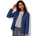 thumbnail image 6 of Purcolt Womens Cropped Puffer Jacket - Quilted Packable Lightweight Winter Coat - Stand Collar Long Sleeve Full Zip Windproof Insulated Snow Coats, 6 of 7