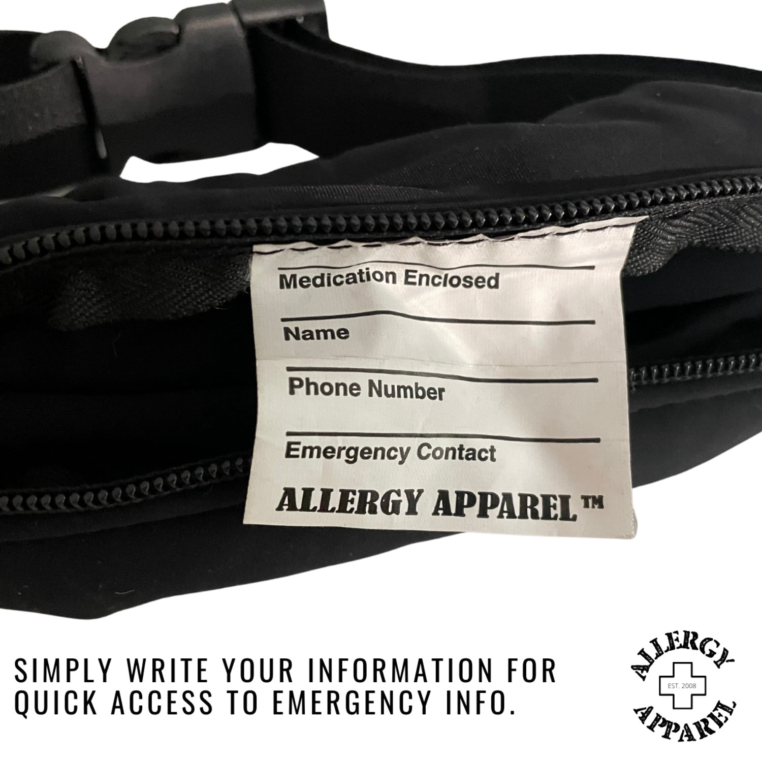 Insulated Medical Belt Fanny Pack with an Adjustable Waistband for your epipens, Auvi-Q, Epinephrine Injectors, Insulin or Other Temperature Sensitive Medications.
