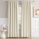 thumbnail image 2 of Cortinas con trabillas en la parte posterior, 243 cm de largo, color beige crema, para sala de estar, decoración urbana, cortinas opacas para dormitorio, cortinas con rieles con aislamiento térmico,, 2 of 5