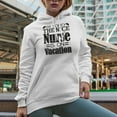thumbnail image 2 of I'm Sorry the Nice Nurse Is On Vacation, White Hooded Sweatshirt or Hoodie, Small, 2 of 5