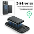 thumbnail image 2 of for iPhone 13 Detachable Magnetic Wallet Case with RFID Blocking Card Slots, PU Leather Kickstand Cover with Magnetic Clasp, Shockproof Drop Protective Classic Flip Case, Black, 2 of 10