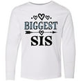 thumbnail image 3 of Inktastic Biggest Sis Girls Sister Announcement Long Sleeve Youth T-Shirt, 3 of 5