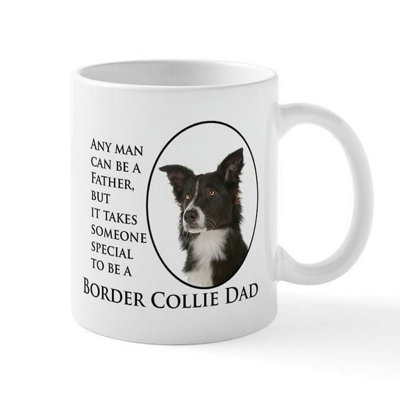 CafePress - Border Collie Dad Mugs - 11 oz Ceramic Mug - Novelty Coffee Tea Cup