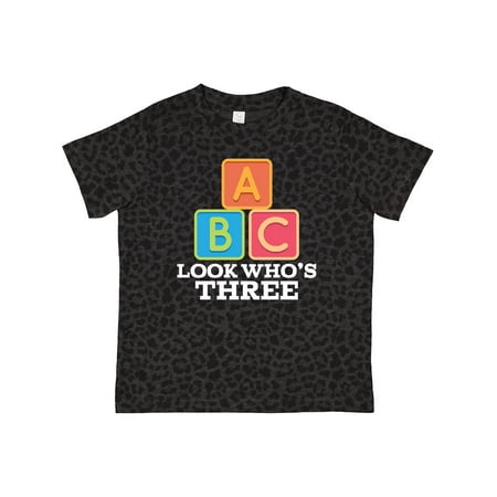 

Inktastic 3rd Birthday 3 Year Old Alphabet Gift Toddler Boy or Toddler Girl T-Shirt