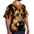 thumbnail image 2 of Pixel Dog Men's Short Sleeve Hawaiian Poplin Shirt, Casual Printed Button Down Summer Beach Shirts - Unisex, 2 of 6