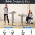 thumbnail image 6 of Giantex Crank Height Adjustable Standing Desk Frame, Manual Hand Crank Workstation Base, Ergonomic Sit to Stand Base w/ Foldable Crank Handle, Hook, Cable Management Rack, Grey, 6 of 8