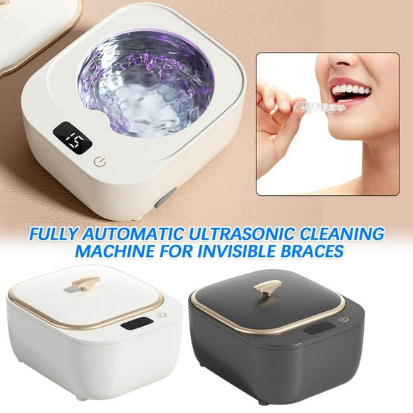 Iumwxz Kitchen Gadgets Household Invisible Braces Fully Automatic Cleaning Machine Mini Portable Denture Braces Retainer Cleaner Kitchen Utensil Set Gray Plastic Rollbacks on Essentials