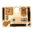 thumbnail image 4 of kusrkot Tableau d'Activités Montessori, Compétences Motrices Fines, Croissance Cognitive, Planche en Bois, 4 of 9
