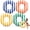 Dark Blue, Orange, Yellow, Dark Green, variant on Large Striped Inflatable Pool Floats 29.13 Inch Swimming Pool Tubes Classic Striped Swimming Rings for Adults Teens Summer Beach Holidays Party