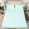 thumbnail image 2 of Manfei Kawaii Dot Queen Sheet Sets for Kids, Modern Polka Dot Flat Sheet, Cartoon Farmhouse Style Queen Fitted Sheet, Super Cozy Room Decor, 4-Piece, 2 of 7