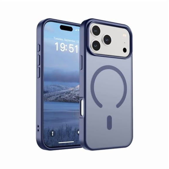 ZHU997 Magnetic for iPhone 17 Pro Max Case (Compatible with MagSafe)(Military Grade Drop Protection) Translucent Matte Shockproof with Anti-Fingerprint Phone Cover 2025,Lavender Gray