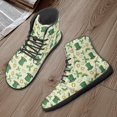 thumbnail image 3 of Wismoutput Rainbow Green Hats Printed Shoes Women's High Top Sneakers for St. Patrick's Day Non Slip Comfortable Size 6-13.5, 3 of 7