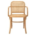 thumbnail image 4 of Safavieh Keiko Contemporary Adult Nautical Wood Solid Print Dining Arm Chairs, Natural (Set of 1), 4 of 8