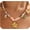 Pink Flower-Gold, variant on 18K Gold Plated Silk Scarf Necklace for Women, Bandana Necklace with Stainless Steel Charms Choker, Vintage accessories Flower Sun Coin Butterfly Pendant Necklaces, Boho Christmas Gifts