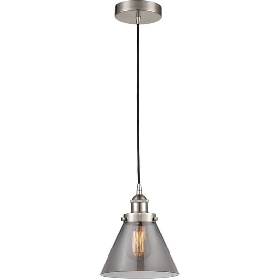 616-1PH-SN-G43 Innovations Lighting Bell - 1 Light Mini Pendant In Industrial Style-10 Inches Tall and 8 Inches Wide-Brushed Satin Nickel Finish-Light