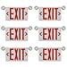 thumbnail image 3 of Ciata Ultra Bright Led Decorative Red Exit Sign & Emergency Light Combo with Battery Backup, Fire Exit Sign with Lights, Lighted Exit Signs with Battery Backup, 6-inch Red Letters - 6 Pack, 3 of 4