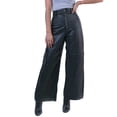 thumbnail image 1 of Castelli pantalón cuero auténtico mujer oversize high rise piel borrego dama, 1 of 3