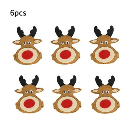 

Ameiqe Christmas Napkin Rings Multipurpose Creative Xmas Theme Party Decoration for Home Hotel Restaurant