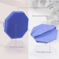 thumbnail image 2 of Unique Bargains Silicone Body Scrubber Exfoliating Shower Scrubber with Non-slip Hand Strap for Use in Shower Blue, 2 of 7