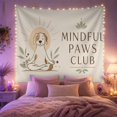 thumbnail image 2 of Mindful Dog in Seated Pose Against Soft Beige Halo with Greenery, Calming Minimalist for Dog Lovers, Peaceful Wellness Art, Housewarming Gift, Tapestry Wall Hanging for Living Room and Bedroom, 2 of 7