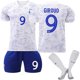 thumbnail image 1 of 28 (150-160 CM) Camiseta de visitante de Francia 2022/23 Copa del mundo Giroud # 9 Camiseta de fútbol Camiseta Pantalones cortos Conjuntos de fútbol Conjuntos de 3 piezas para niños adultos esquí esquí Gafas de esquí, 1 of 3