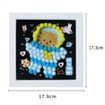 thumbnail image 4 of Children's DIY Wool Ball Photo Frame Painting Kit, Sensory Play Art Craft Sticker Activity for Creative Kids 5ml Non-Toxic Materials, 4 of 7