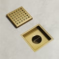 thumbnail image 3 of VIGO Elan Square Shower Drain in Matte Brushed Gold, 3 of 9