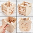 thumbnail image 4 of Estante de alimentación de heno para mascotas, soporte de pared de oso de madera ER, 4 of 5