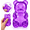 Purple, variant on INNOTECH SC Bear Squishy Squeeze Toy, Soft Sensory Fidget Toy, Washable Portable Bear Desk Toy for Kids and Adults, Pink, 1 Pack
