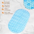 thumbnail image 3 of Uxcell Blue 27.2" x 15.4" Bath Tub Shower Mats Oval Shape NonSlip Mat for Bathroom, 3 of 6