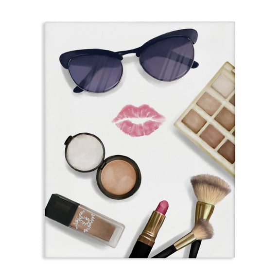 Stupell Industries Contemporary Fashion Accessories and Cosmetics Canvas Art, 16 x 20, by Ziwei Li