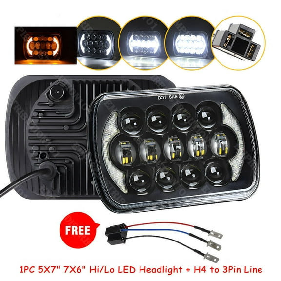 For Chevy Express Cargo Van 1500 2500 3500 DOT 5X7" 7X6" Hi/Lo LED Headlight DRL