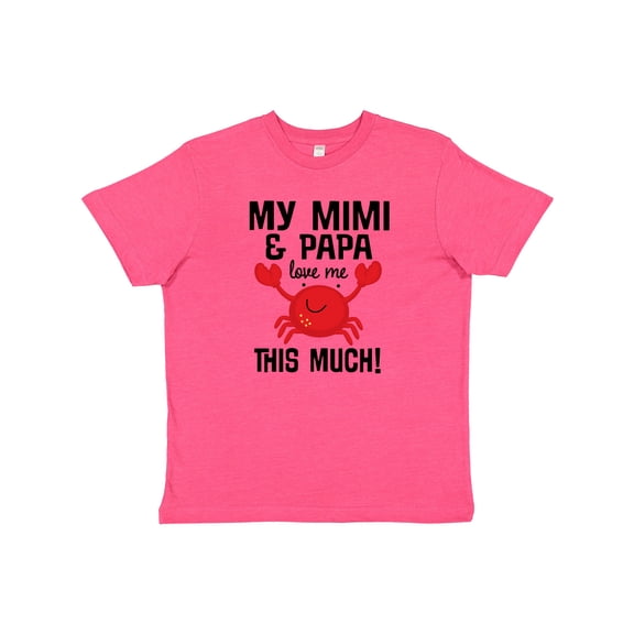 Inktastic Mimi and Papa Love Me Crab Youth T-Shirt