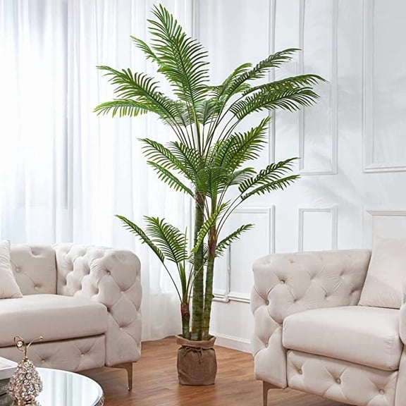 Artificial Palm Plant in Planter (Set of 2)