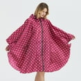 thumbnail image 4 of MIASHUI Poncho de Pluie Imperméable avec Capuchon et Fermeture Éclair Imperméable pour Adultes, Rouge, Taille Unique, 4 of 8