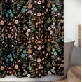 thumbnail image 5 of Boho Floral Wildflower Black and Orange Fabric Shower Curtain Girl by Sweet Jojo Designs, 5 of 6