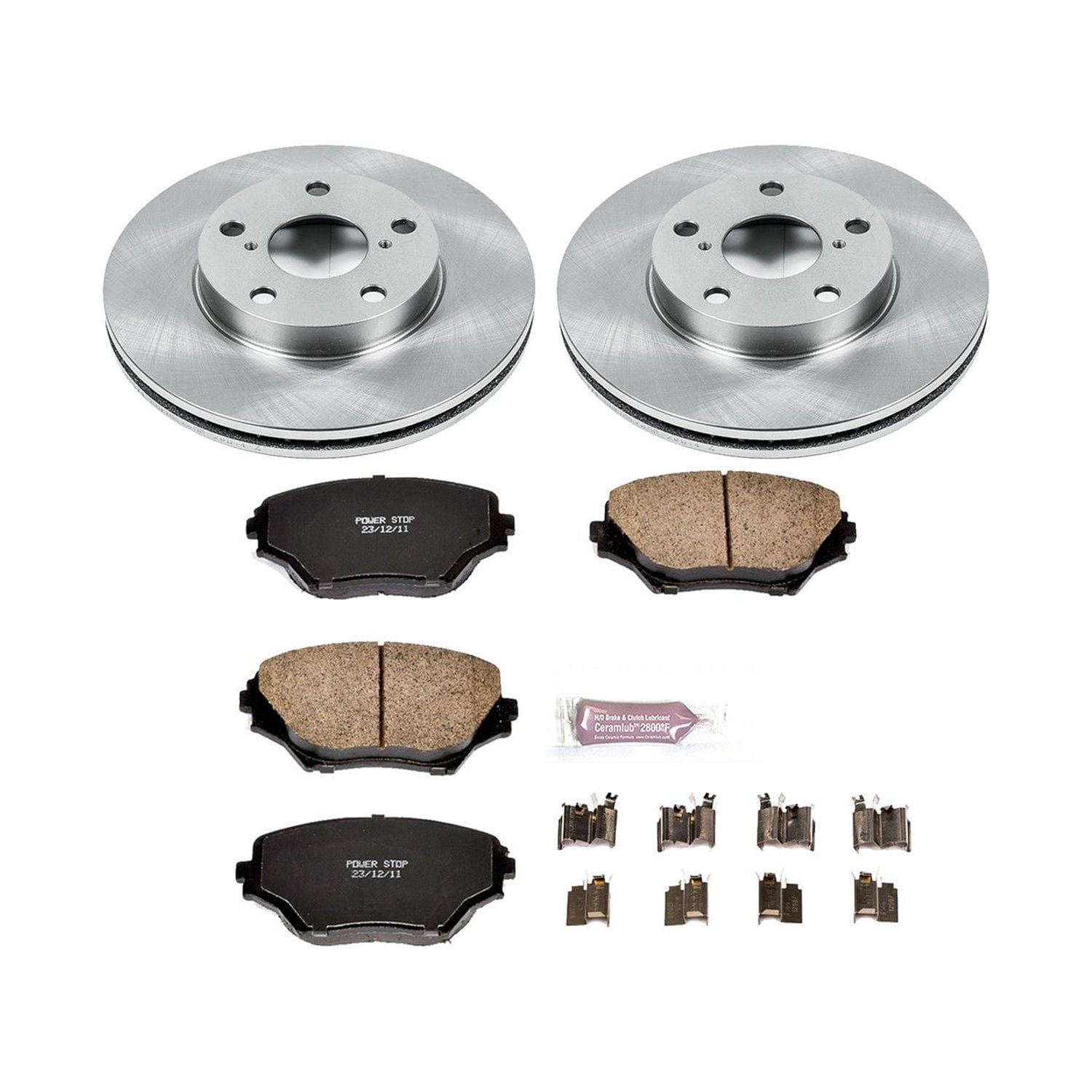 Power Stop Front Stock Replacement Brake Pad and Rotor Kit KOE2419