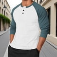 thumbnail image 2 of Mens Henley Shirts Cotton Long Sleeve Casual Pullover Shirts Stylish Lightweight Button Soft Solid Basic Tee Shirt, 2 of 4