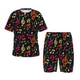 thumbnail image 1 of Balery Music Notes Conjunto de Pijama Infantil de Manga Corta con Estampado – Ropa de Dormir de Algodón Suave-Small, 1 of 6
