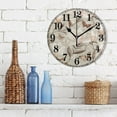thumbnail image 3 of Vintage Magnolia Flowers Butterflies Silent Wall Clock 10" Non-Ticking Battery Clock, 3 of 7